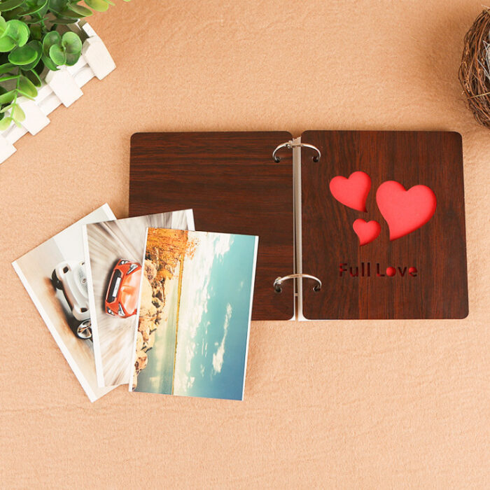 DIY Wooden Pocket Photo Album 3-inch Creative Commemorative 5-inch Gift Album Custom Printed Logo - Image 3