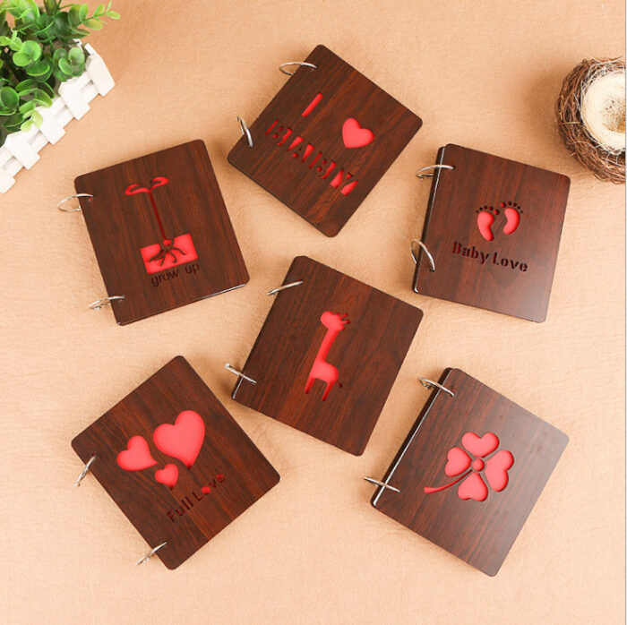 DIY Wooden Pocket Photo Album 3-inch Creative Commemorative 5-inch Gift Album Custom Printed Logo