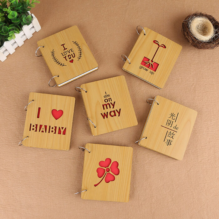 DIY Wooden Pocket Photo Album 3-inch Creative Commemorative 5-inch Gift Album Custom Printed Logo - Image 2