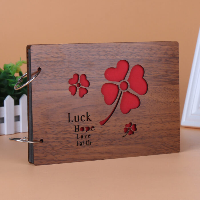 Creative Children's Growth DIY Photo Album Couple Handmade Commemorative Painting Wood - Image 3