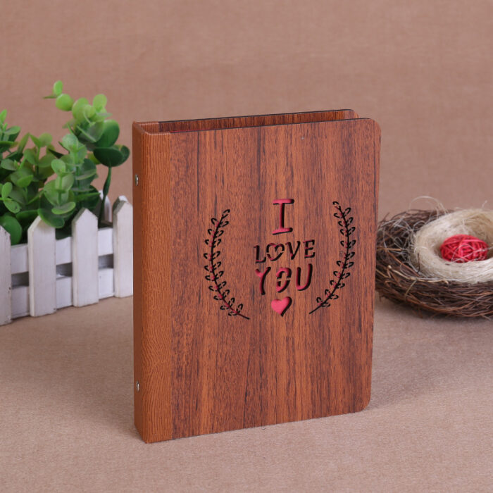 6-inch wooden DIY creative photo album Commemorative advertising gift album Custom printed logo